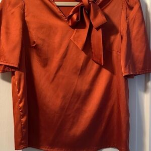 Elegant Silk Blouse with Bow Detail